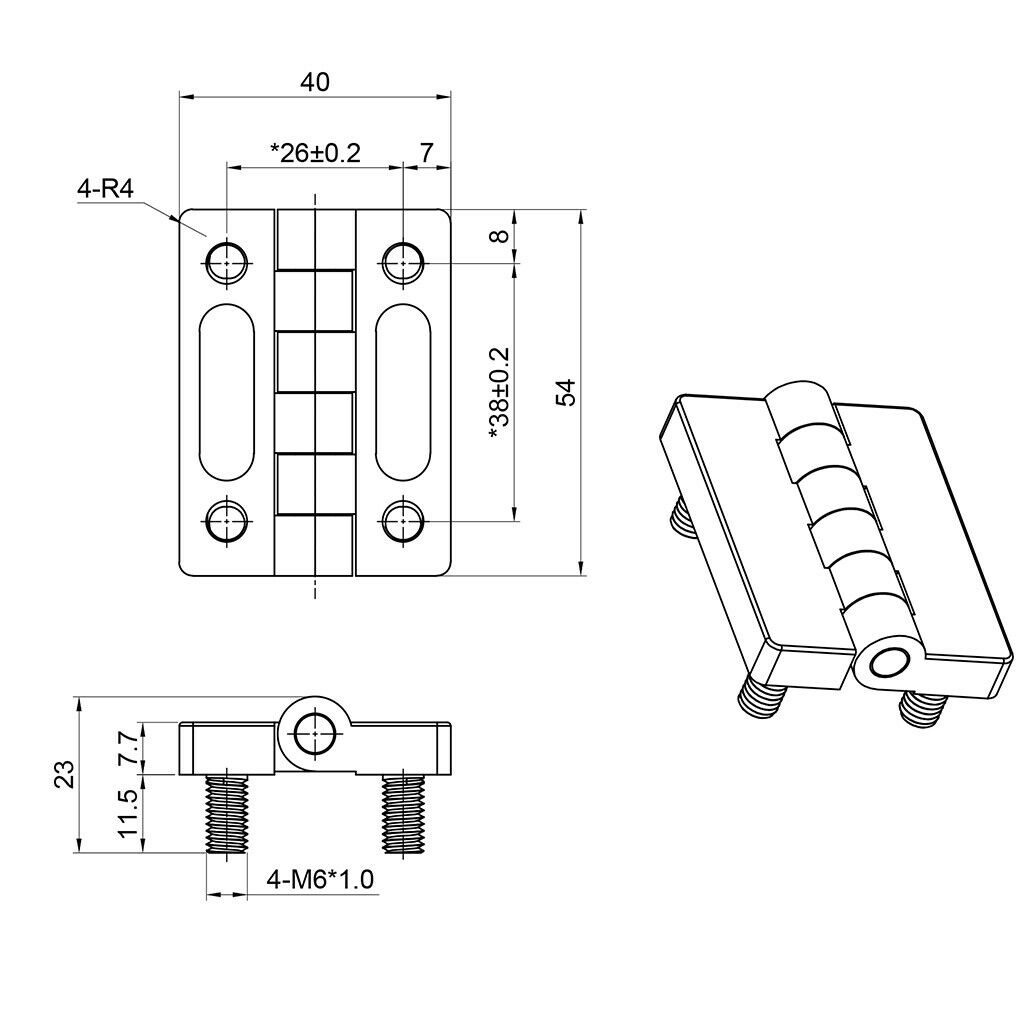 Stainless Steel Security Hinge Boat Marine