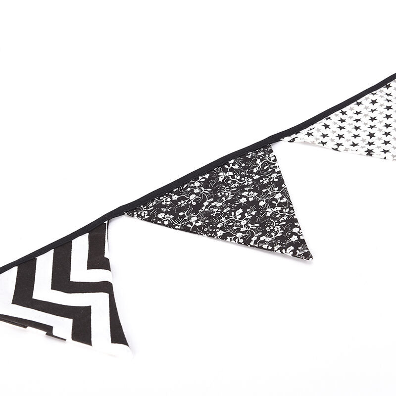 Fabric Cotton Banner Bunting Pennant Garland Baby Shower Outdoor Tent Dec.l8