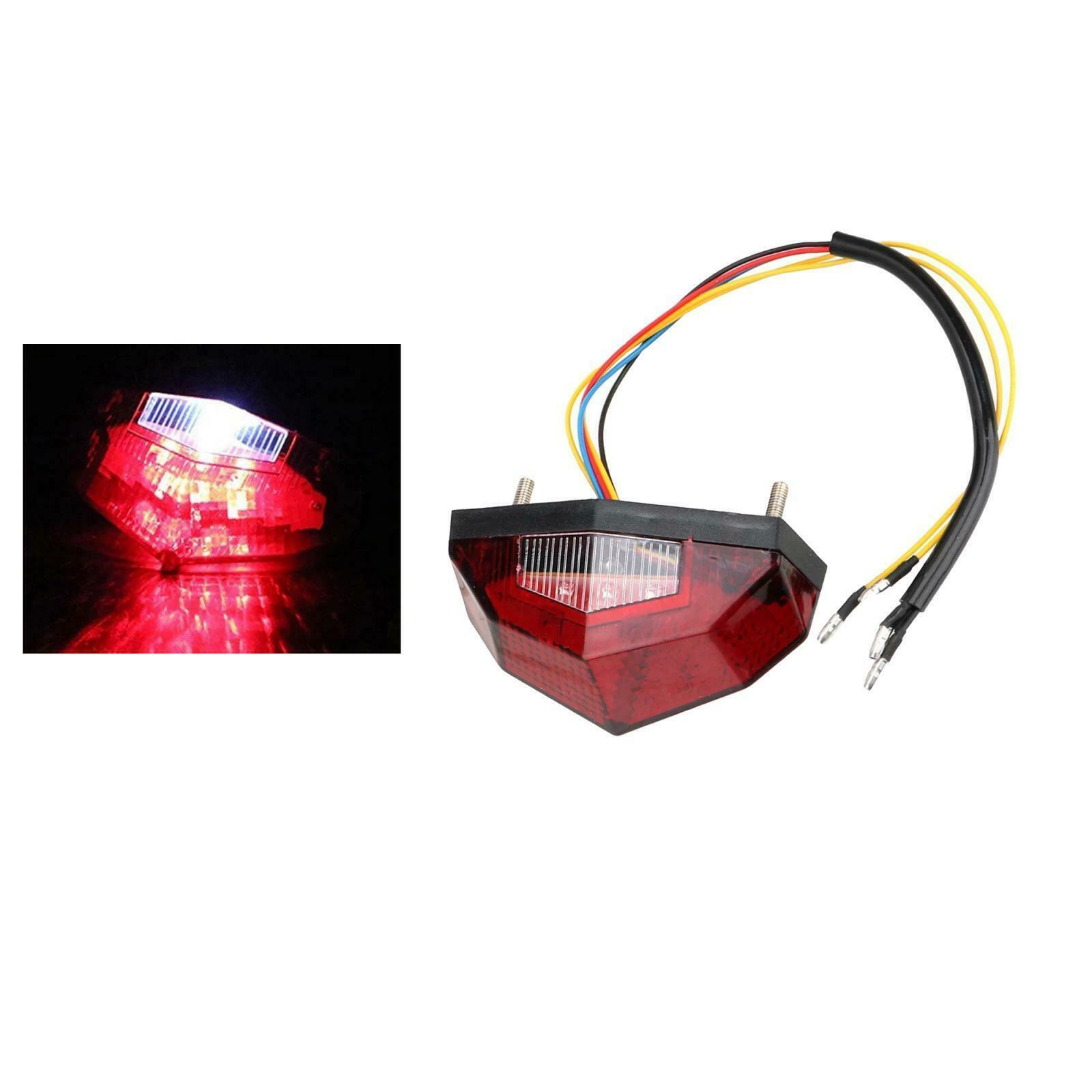 LED Turn Signal Brake Running Smoke Tail Light Turn Signal Lamp Red Shell Fit