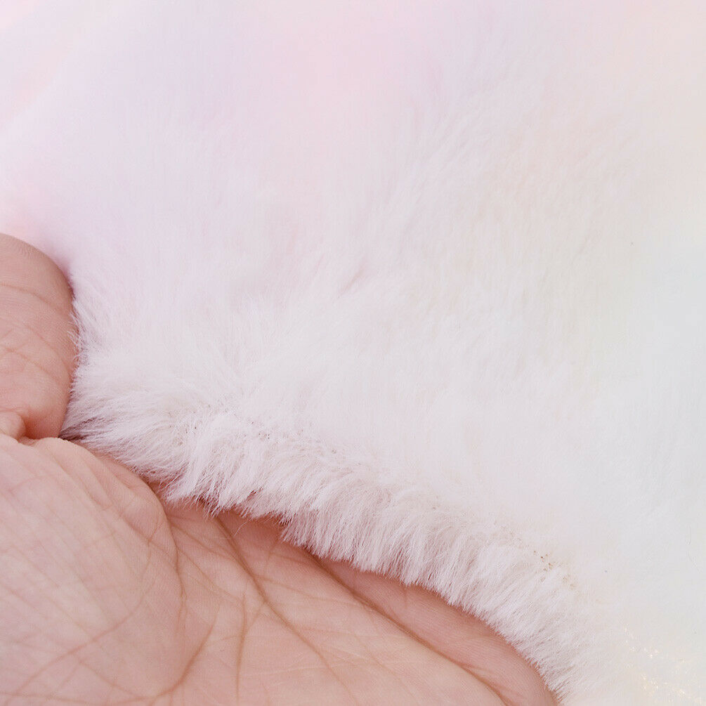 1PC A4 Rainbow Faux Flocking Fur Plush Fabric For Handmade Sewing DIY Bag Crafts