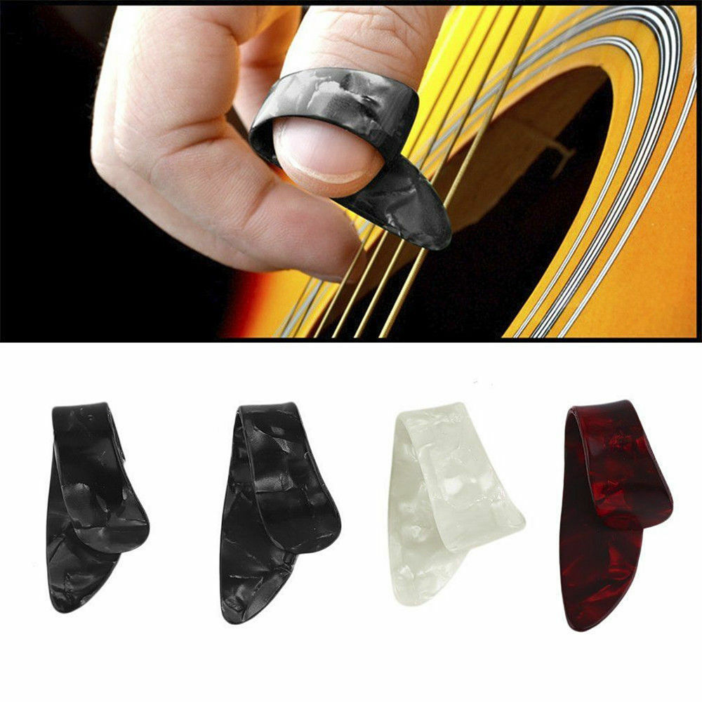 4 Pcs/Set Plastic 1 Thumb 3 Finger Nail String Gutar Picks Plectrum.l8