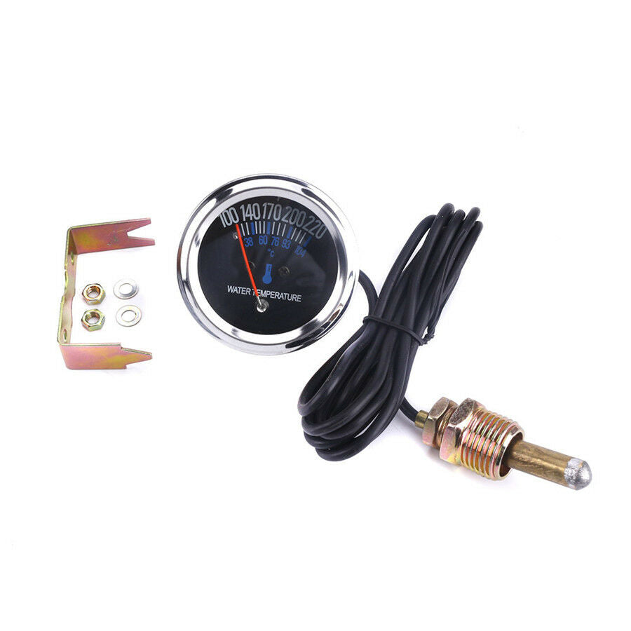 Black Mechanical Water Temperature Gauge with a 5/8 UNF Threaded End 38~104â„ƒ