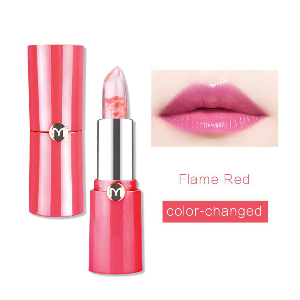3 Shades DRY FLOWER Clear Jelly Temperature Change Color Lipstick Pink Shade