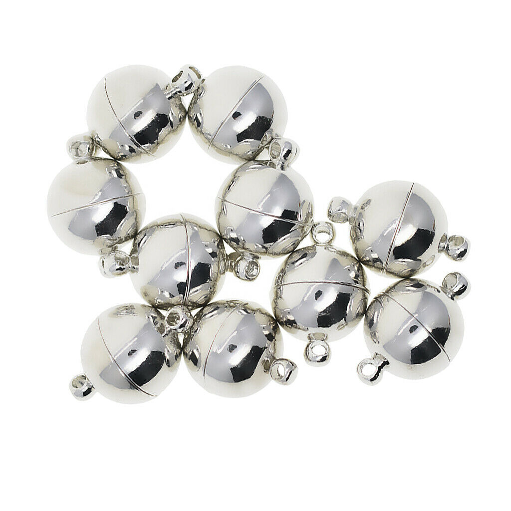 :10 Sets Copper Magnetic Clasp DIY Connector for Necklace Bracelet DIY Making