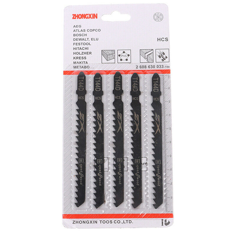 5 Pcs/set Metallic T144D Faster Jigsaw Blades Wood Cutter Saw BladeDD