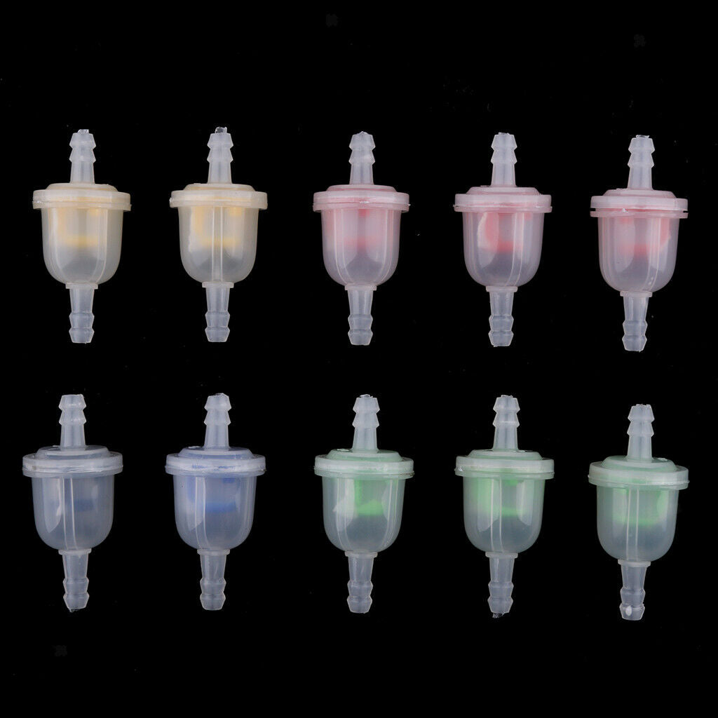 10pcs Universal Petrol Inline Fuel Filter LARGE Car Part Fit 7mm Pipes