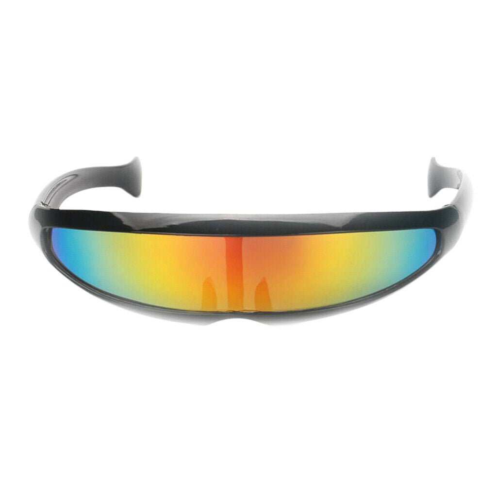 2pack Novelty Sunglasses Plastic Mirrored Lens Visor Eyewear Party Costume