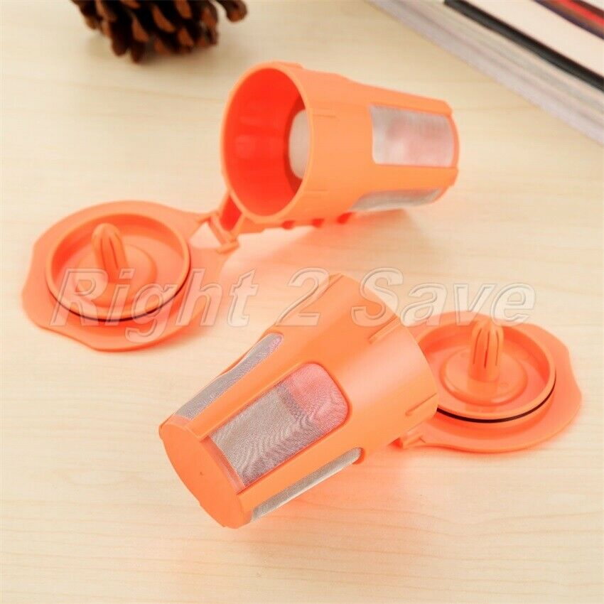 2x Reusable Kitchen K-Carafe Orange Coffee Filters Pods Cup For Keurig i Cafilas