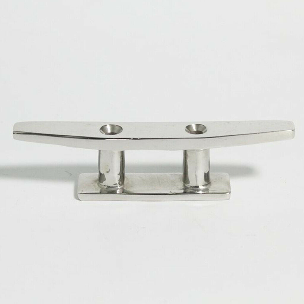 316 Stainless Steel Boat Deck 2 Holes Low Flat Rope Cleat Mooring Bollard