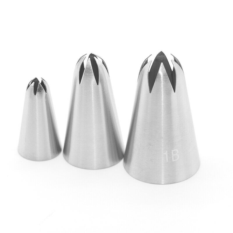 3PCS/Set Large Icing Piping Pastry Nozzle Tips Baking Tools Cake Dec.l8