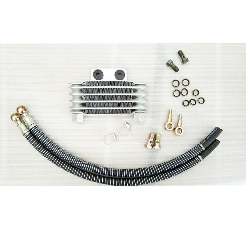 1Set Motorcycle Scooter Dirt Bike Metal Oil Cooler Radiator with Accessories Kit