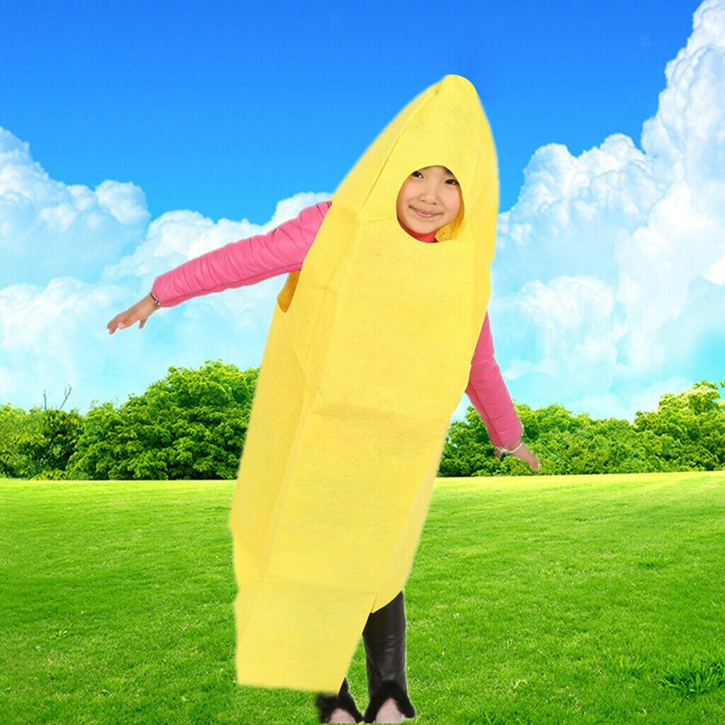 Unisex Kids Banana Suit for Children's Day Party Costume Fruit Fancy Dress