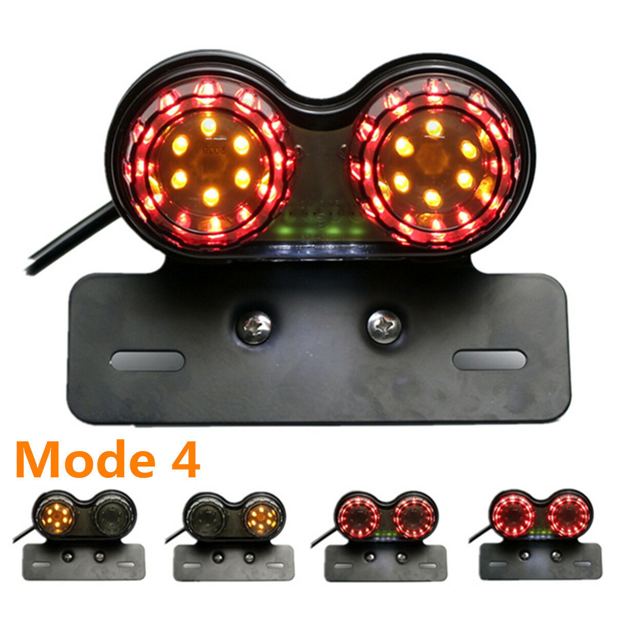 LED LICENSE PLATE BRAKE TAIL TURN SIGNAL LIGHT FOR BOBBER CAFE RACER ATV CHOPPER