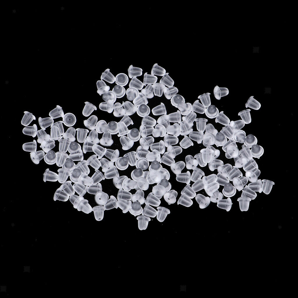 150 Pcs Silicone Earring Backs Rubber Earrings Backs Stoppers Soft Clear