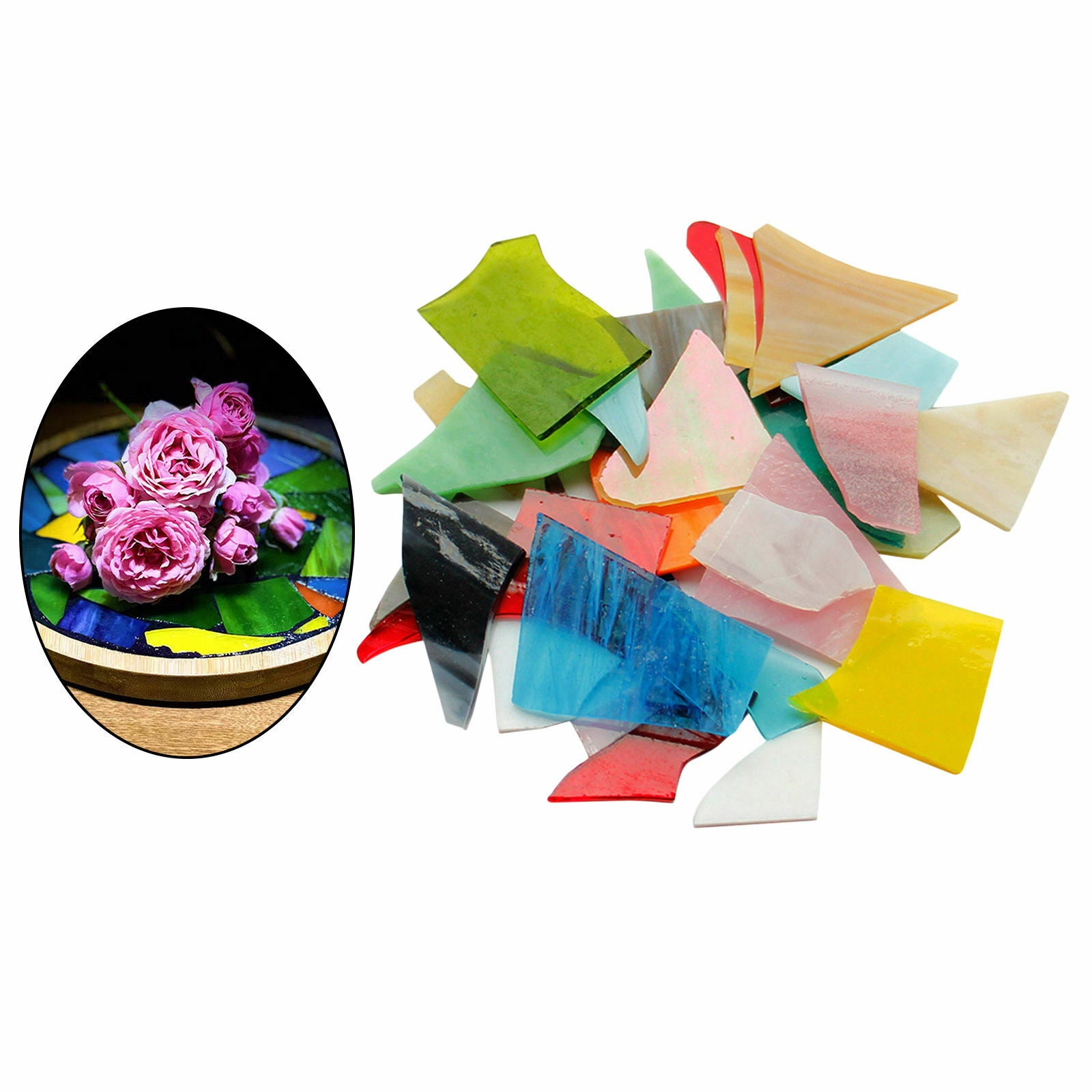Assorted Colors Mosaic Tiles Irregular Shape Glitter Bulk Crystal Mosaic