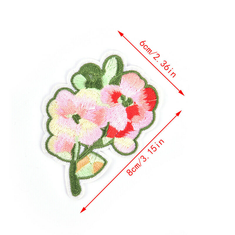 11PCS Flower Patches Applique Embroidered Iron on Patch for Clothes AccessoA Pb