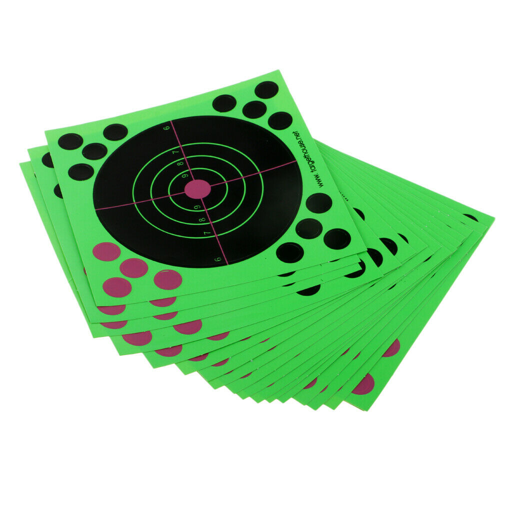 25pcs Self-adhesive Paper Targets Reactive Splatter Shooting Target 14x14cm