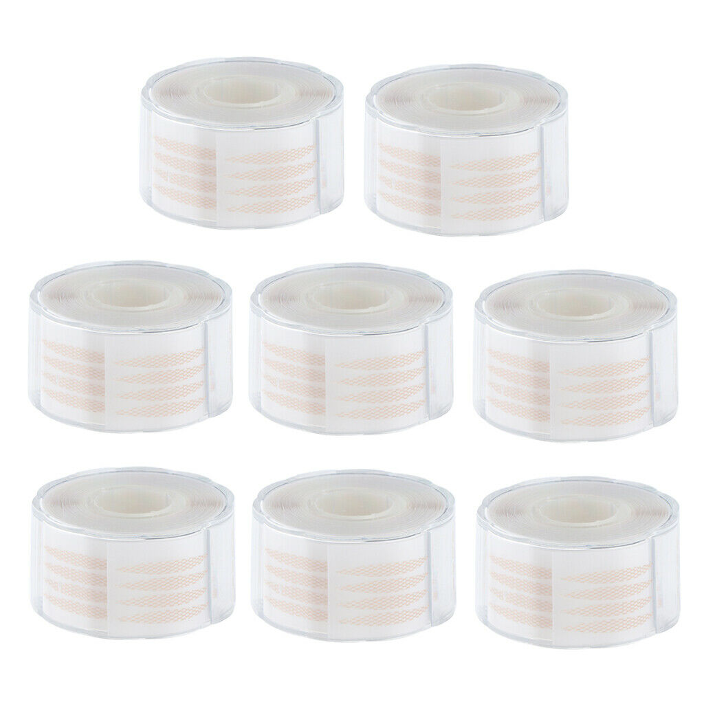 8 Roll of 1760 pairs Invisible Fiber Strips Double Eyelids Lift Tapes Set