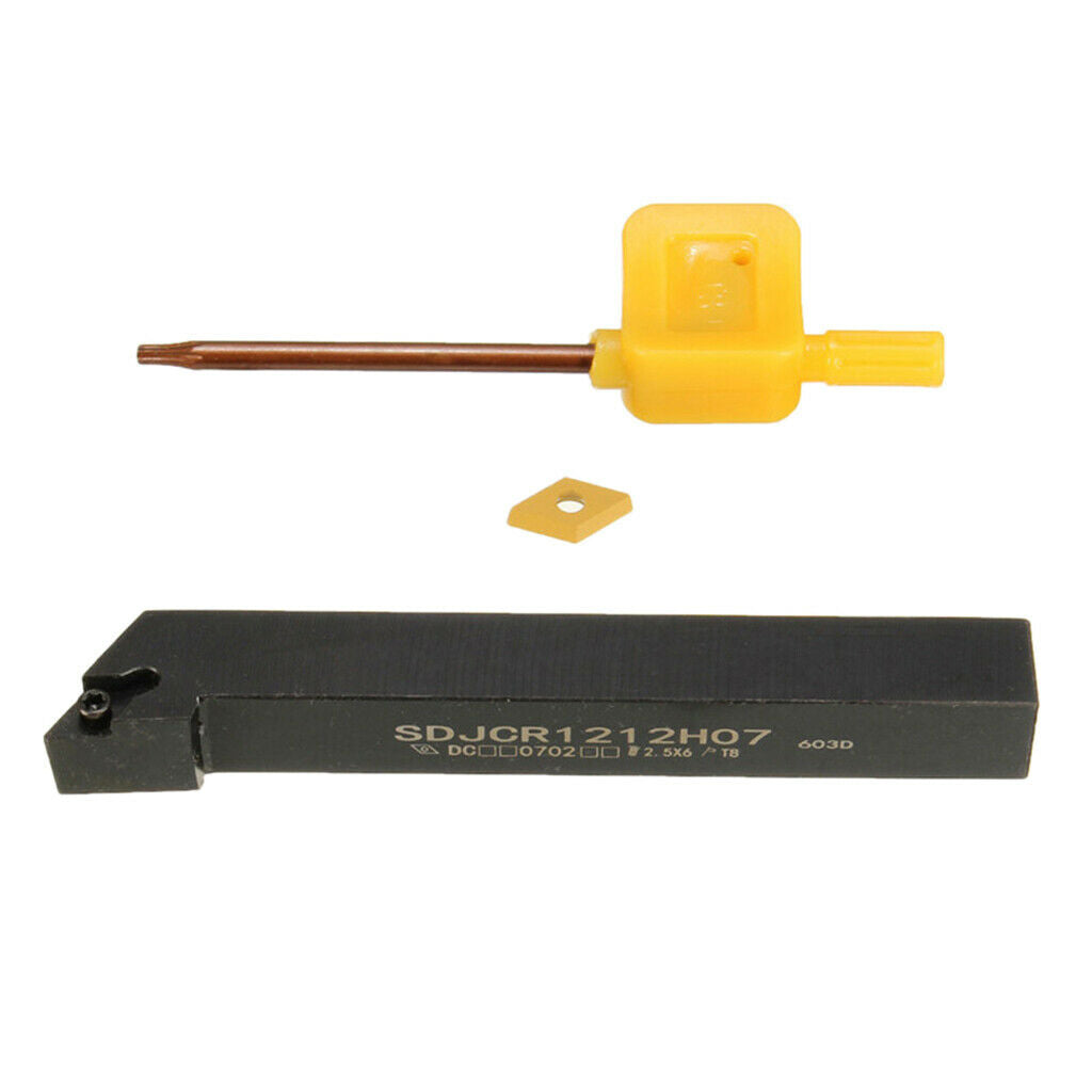 SDJCR1212H07 Boring Bars + DCMT0702 Carbide Inserts + Key Tools