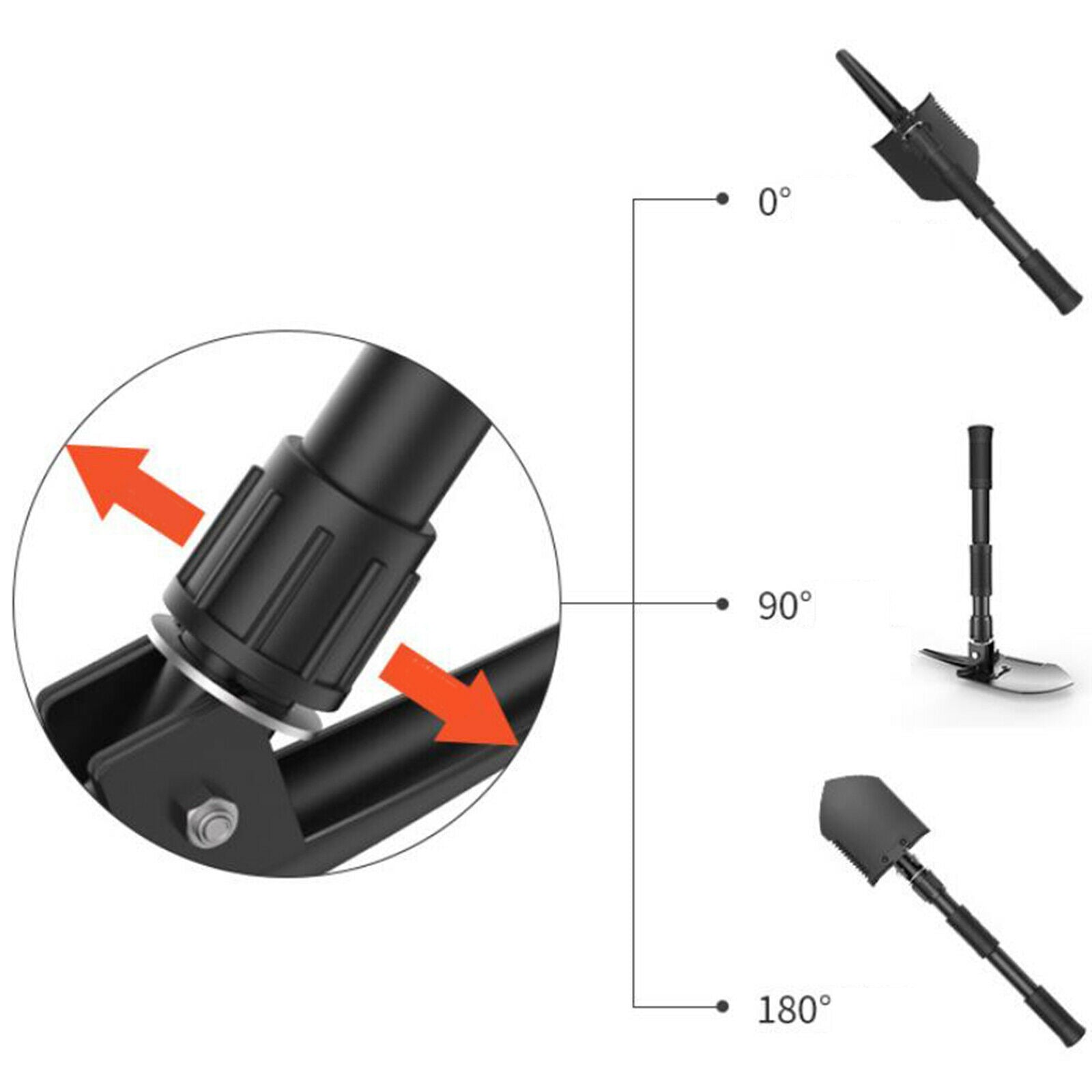 Folding Camping Shovel Tool Iron Spade Outdoor Survival Emergency Tool