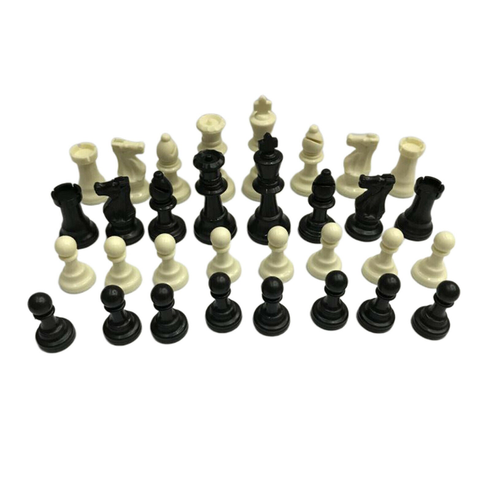 32x Chess Pieces Set Plastic Traveling Game Chess Game 64mm King for Travel