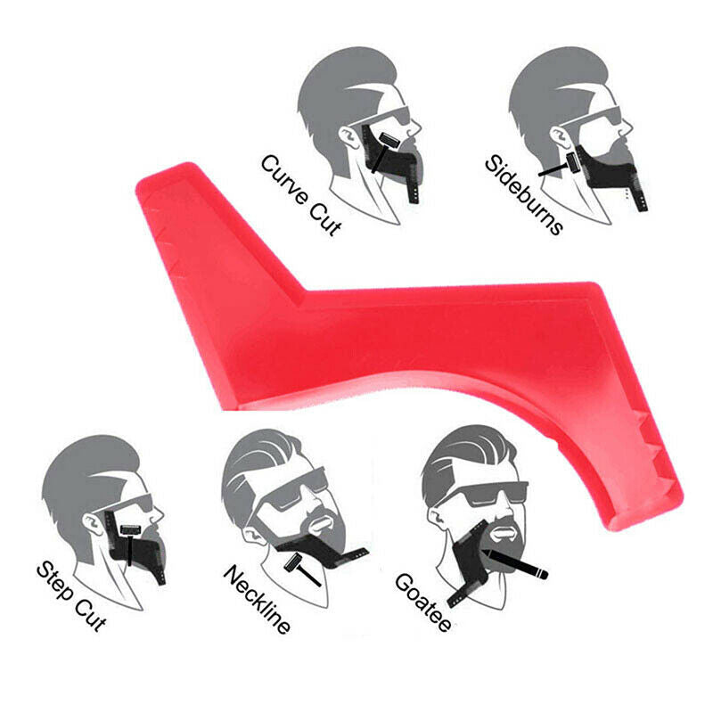 5Pc Beard Haircut Kit Hairline Neck Shaving Template Shaping Cutting Barb.l8