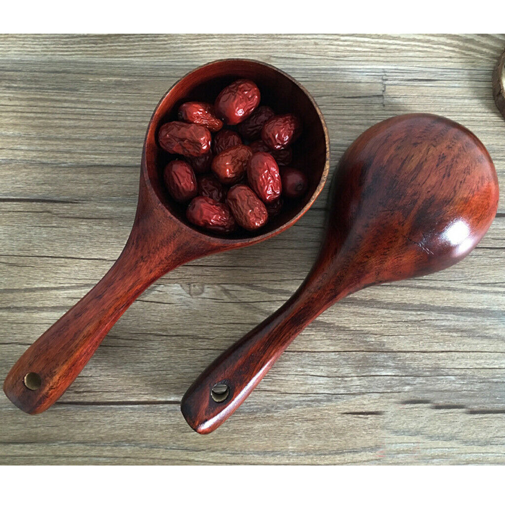 Japanese Style Natural Wooden Spoon Grain Wine Serving Ladle Eco Friendly