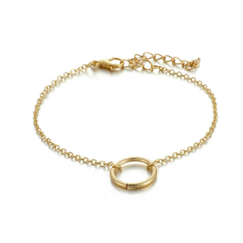 4Pcs Diamonded arrow wings Women Tassels Leaves Circular Chains Bangle Je.l8