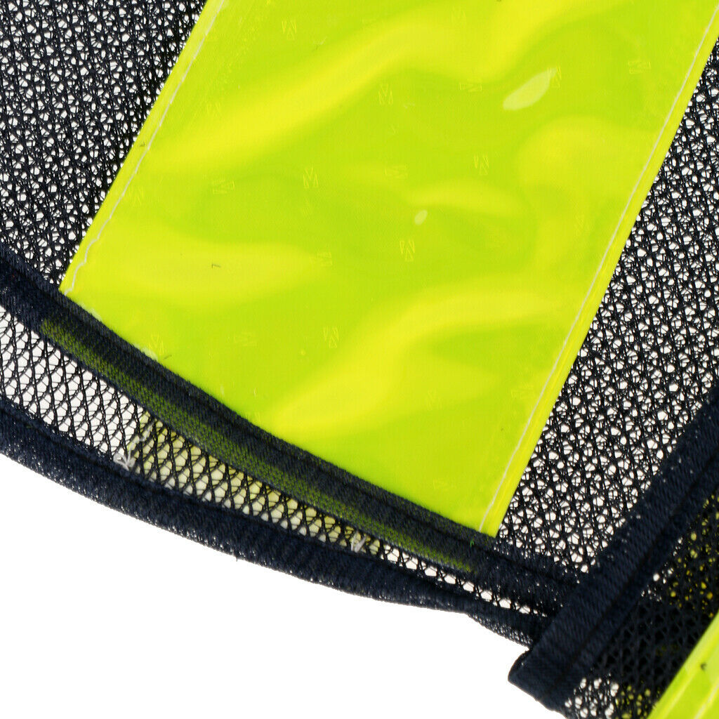 High Visibility Safety Vest Security Vest with Lime Reflective Stripes