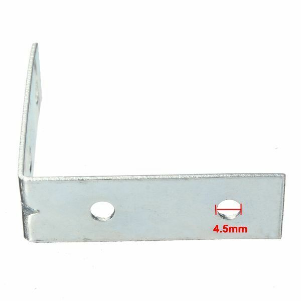 10pcs Zinc Plated Metal Type L 50x50mm Corner Brace Angle Bracket Joint Support