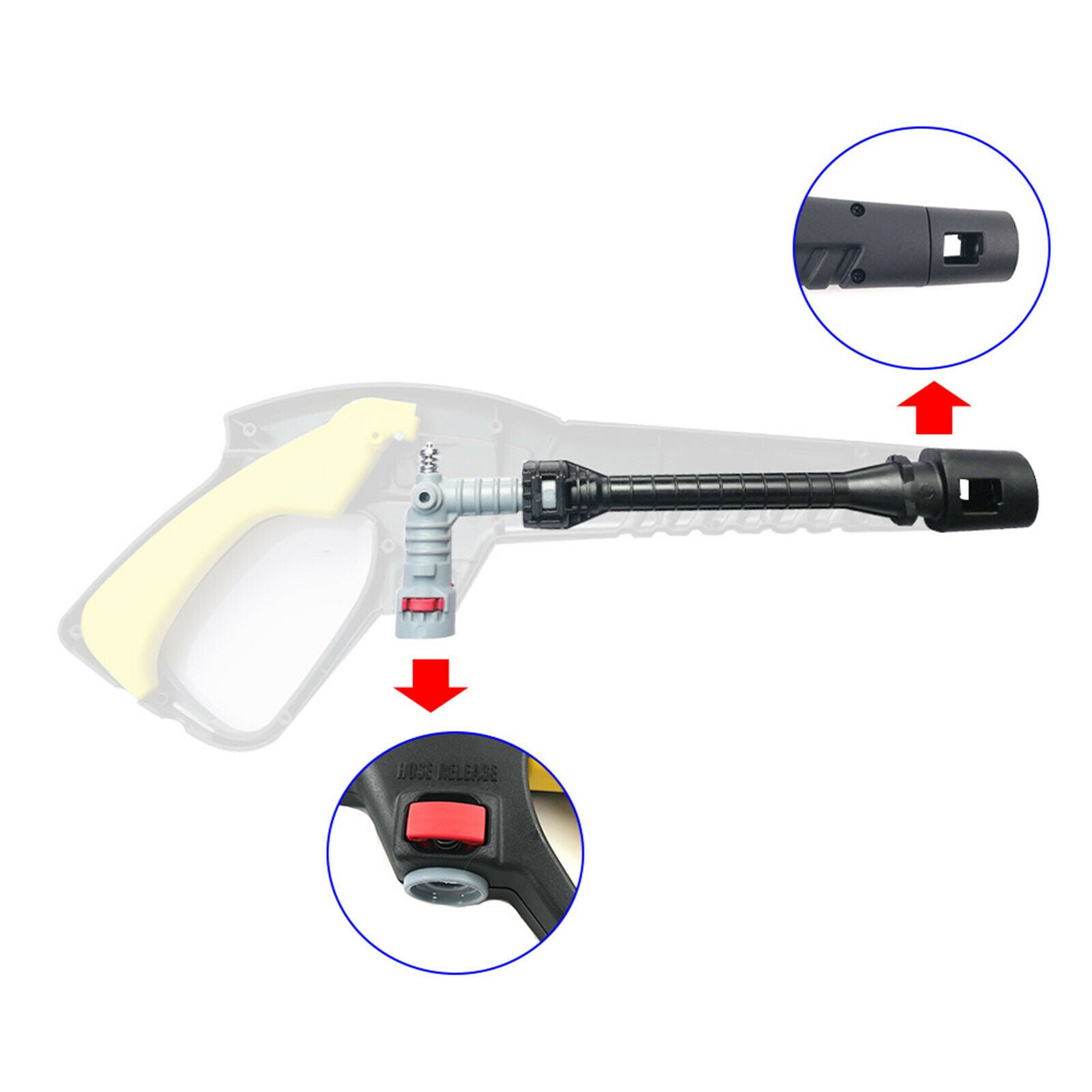 Water Gun Nozzle Car Wash Gun Sprayer Internal Parts for Lavor Clean Tool