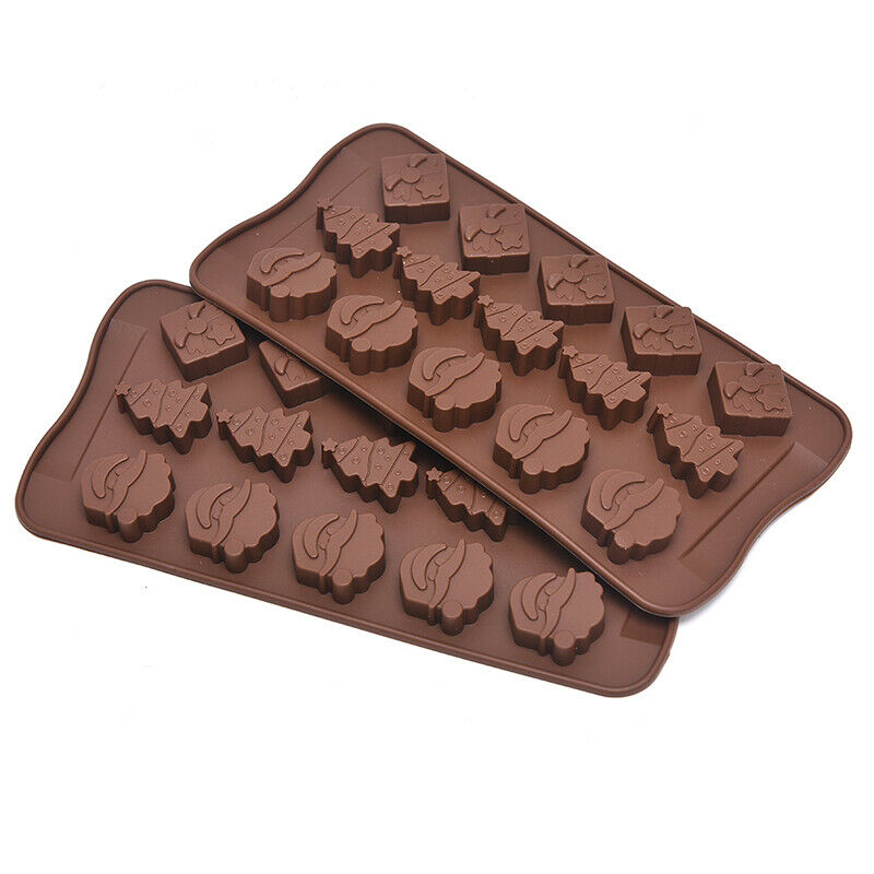 Christmas Chocolate Silicone Mould Santa Claus Cake Pudding Candy Baking .l8