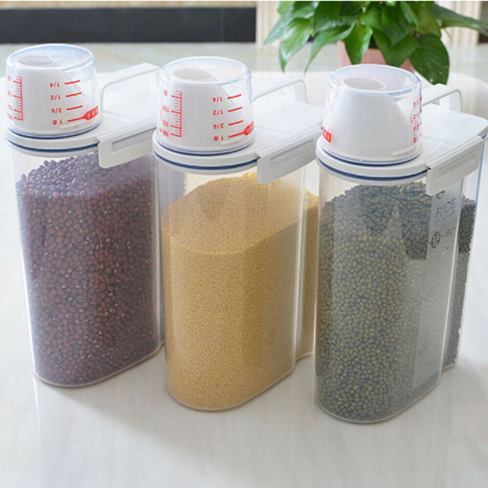 Portable Storage Box For Cereals and Oatmeal Storage Tank with Measuring Cup