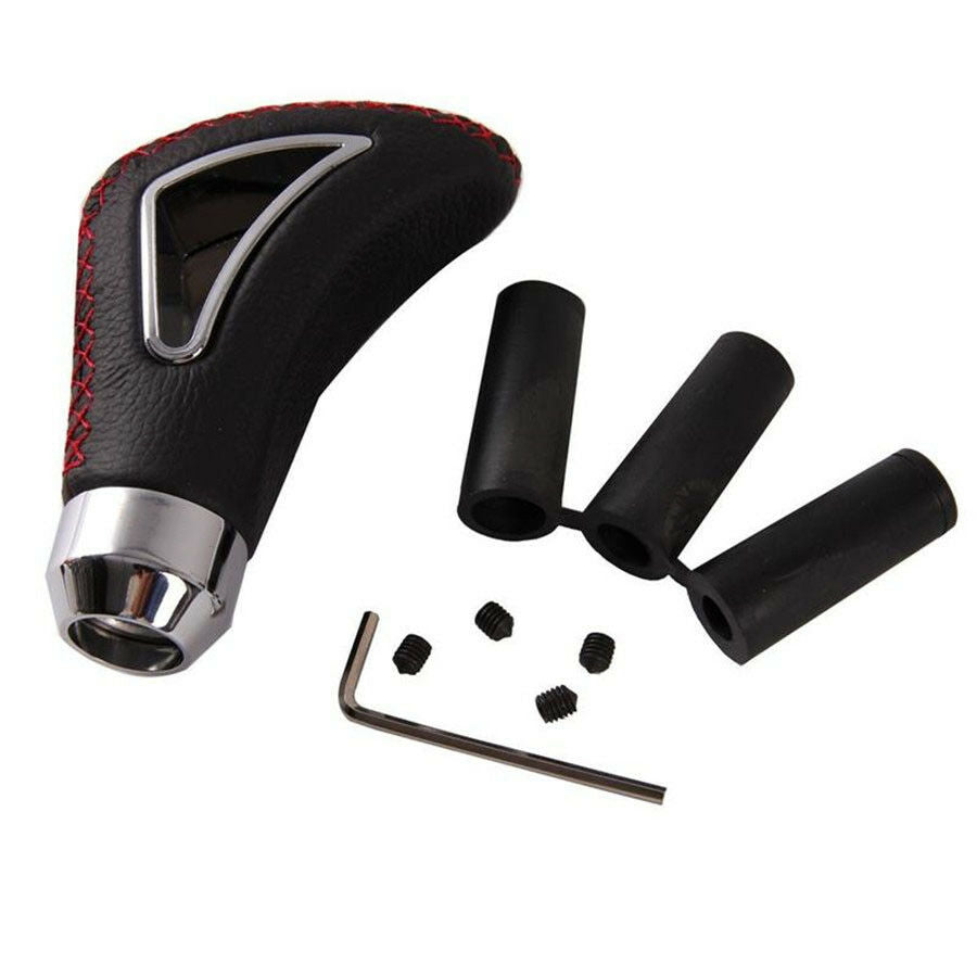Durable Real Leather Car Truck Manual Gear Stick Shift Shifter Lever Knob Black