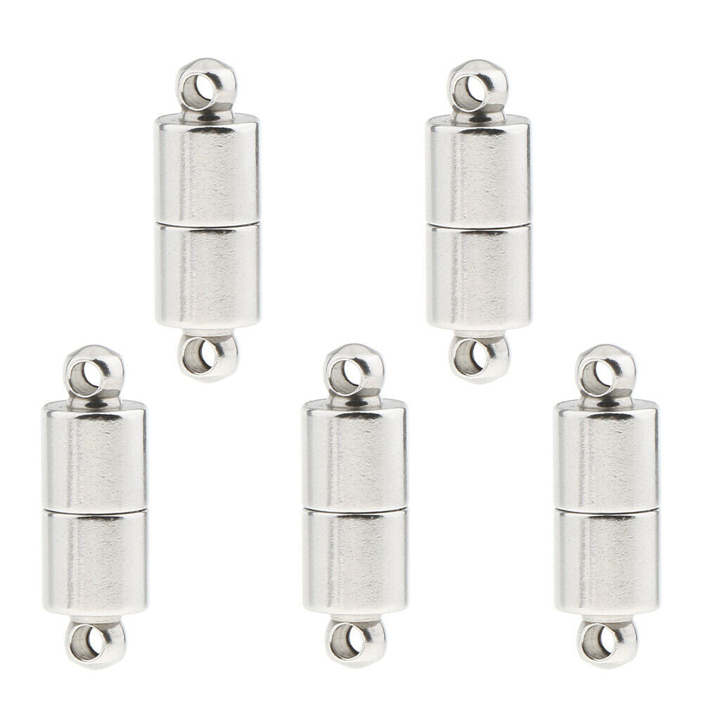 5x Tube Magnetic Lock Jewelry Clasp End   for Leather Cord Bracelet