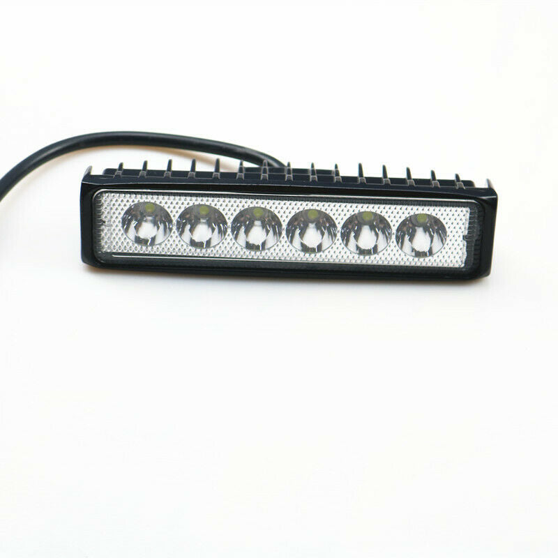 12V 18W 6" Led Work Light Bar Flood Driving Fog Lamp Offroad Car SUV Truck ATV