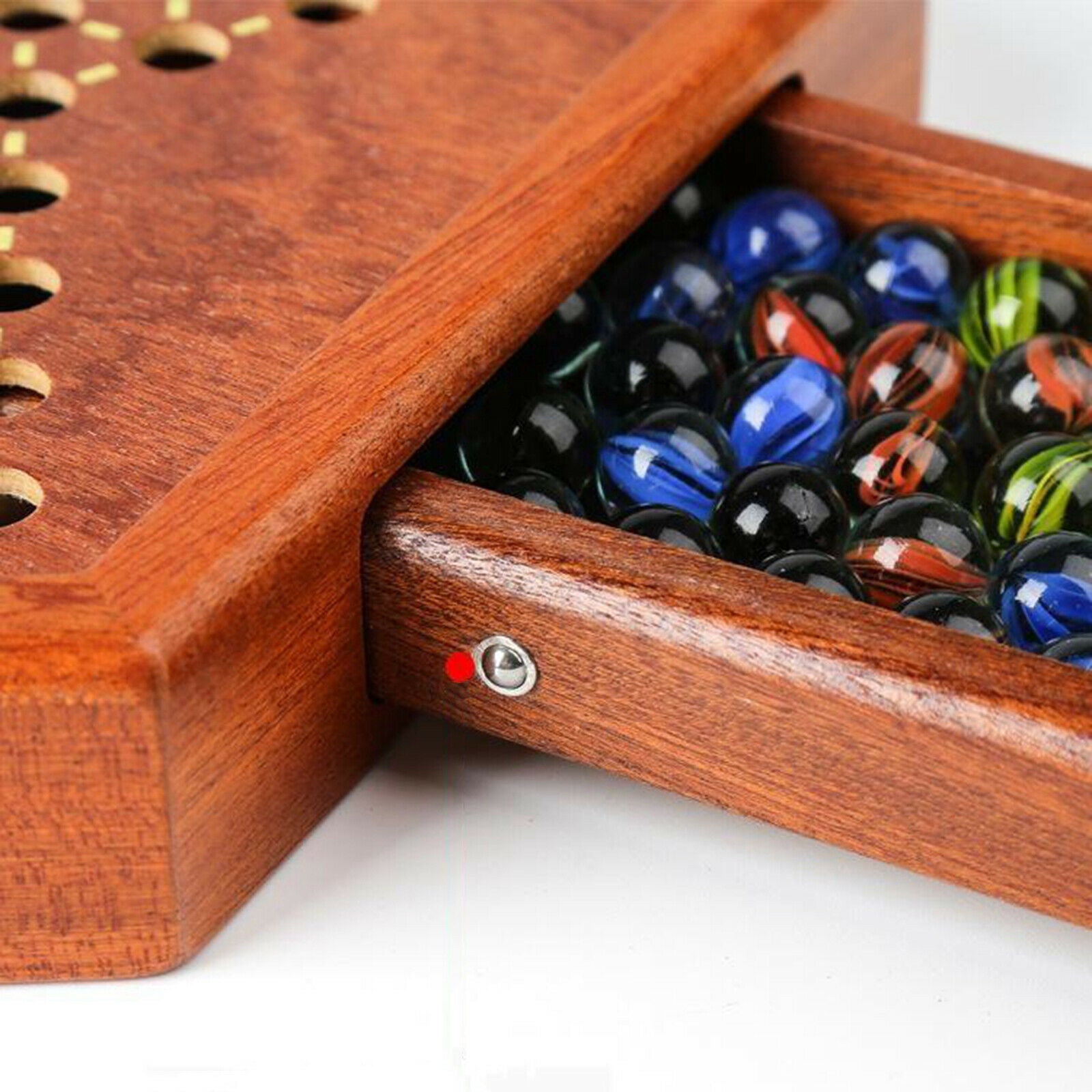 Classic Wooden Board Game Halma Fine Glass Pieces Children Adults