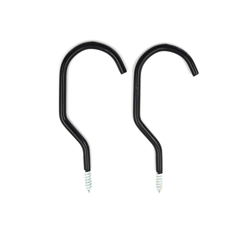 Black Heavy Duty Screw-in Storage Wall Hooks For Bicycle Bike Garage Gard.l8
