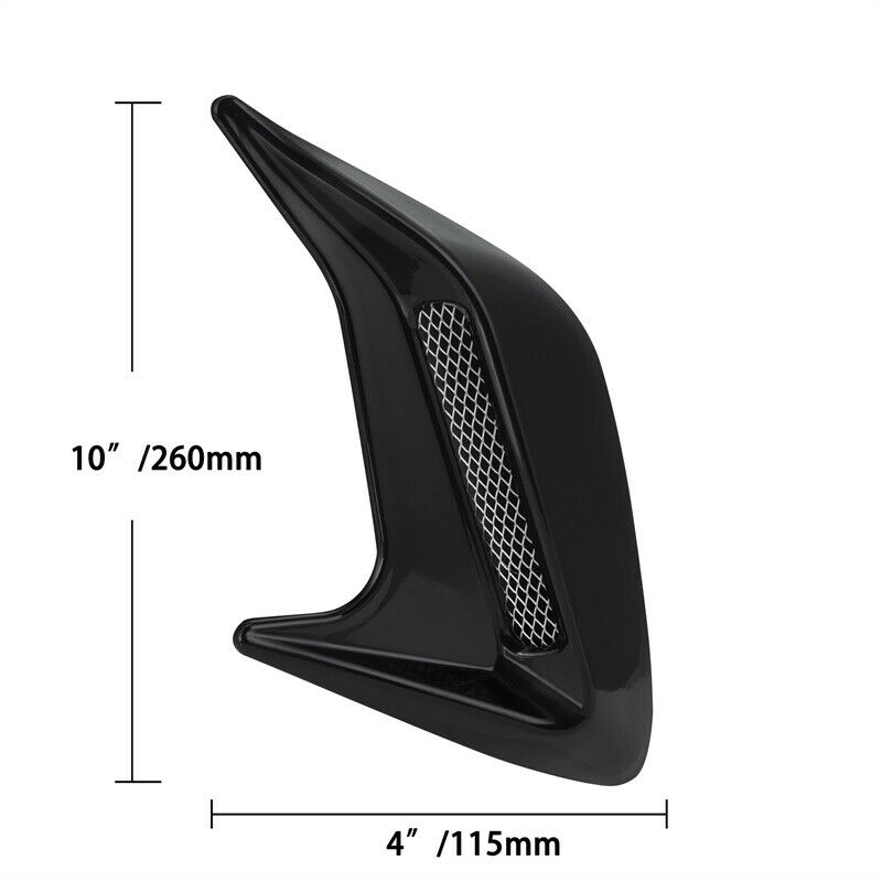 2pcs Car Bonnet Air Intake Flow Side Fender Side Vent Hood Scoop Cover Grilles