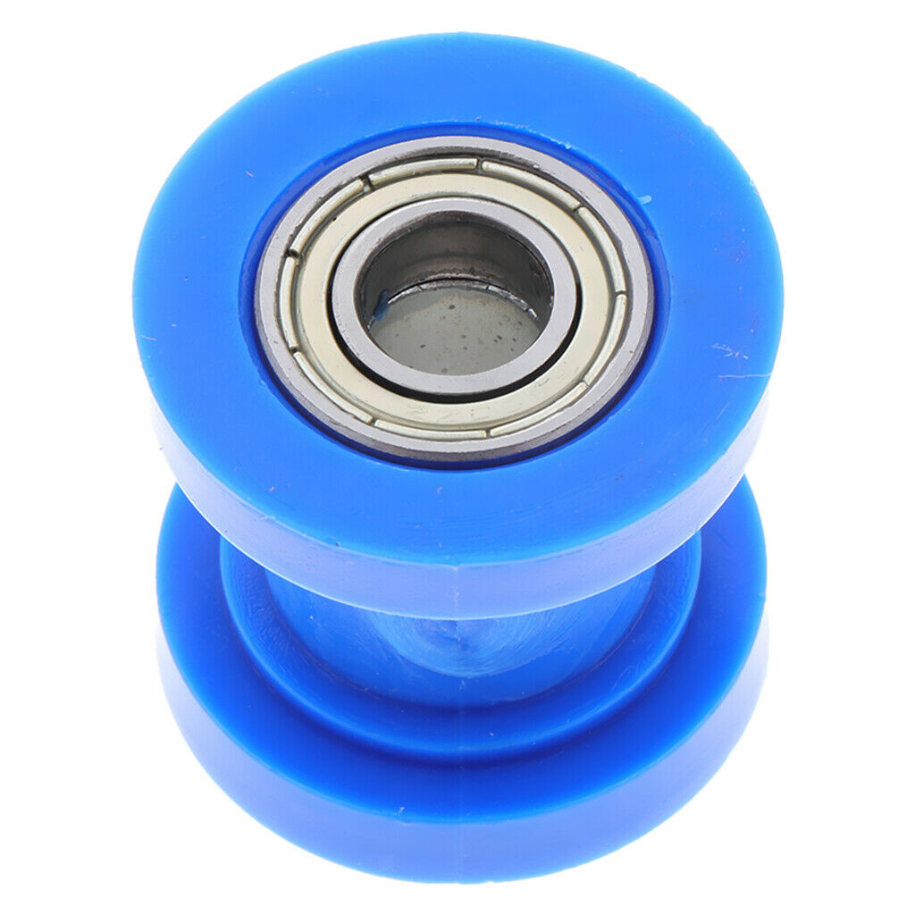 Motorcycle 10mm Chain Roller Pulley Tensioner Wheel Guide for Car Blue+Green