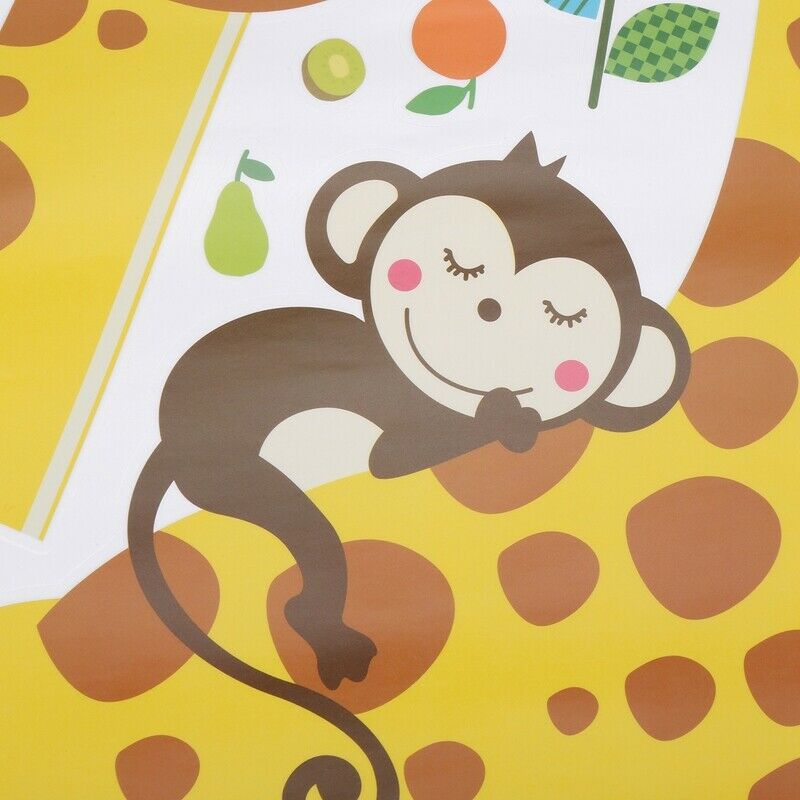 Cartoon Measure Wall Stickers For Kids Rooms Giraffe Monkey Height Chart RulerQ7