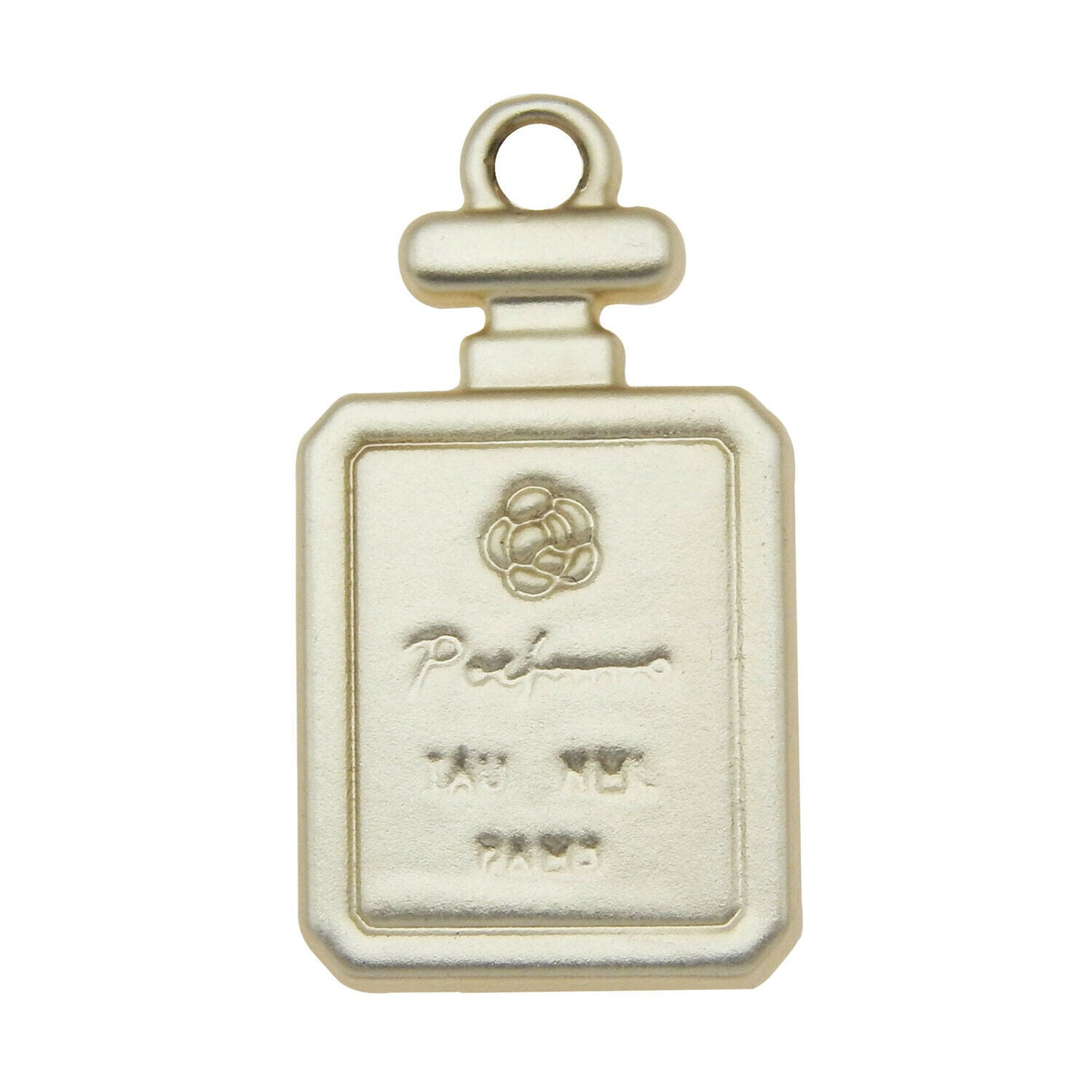 10PCS Golden Perfume Bottle Bracelet Charm Alloy Pendant Jewelry Making 12*22mm