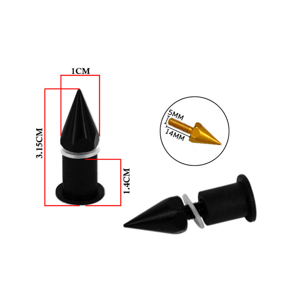 of 10 M5 New Aluminium Alloy Motorcycle Windscreen Bolts Screws Nut Red