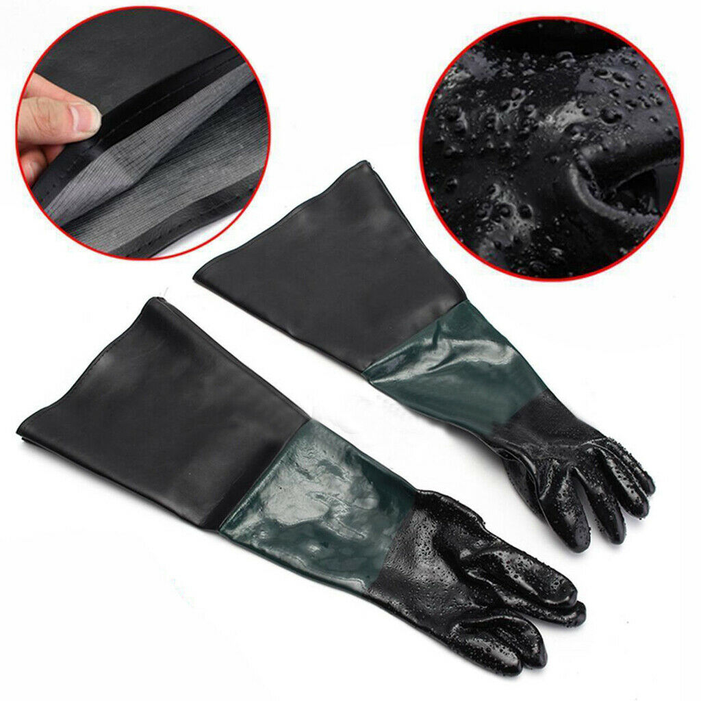 Heavy Duty Sandblasting Gloves 7x24"  Sand Blast Blaster Blasting
