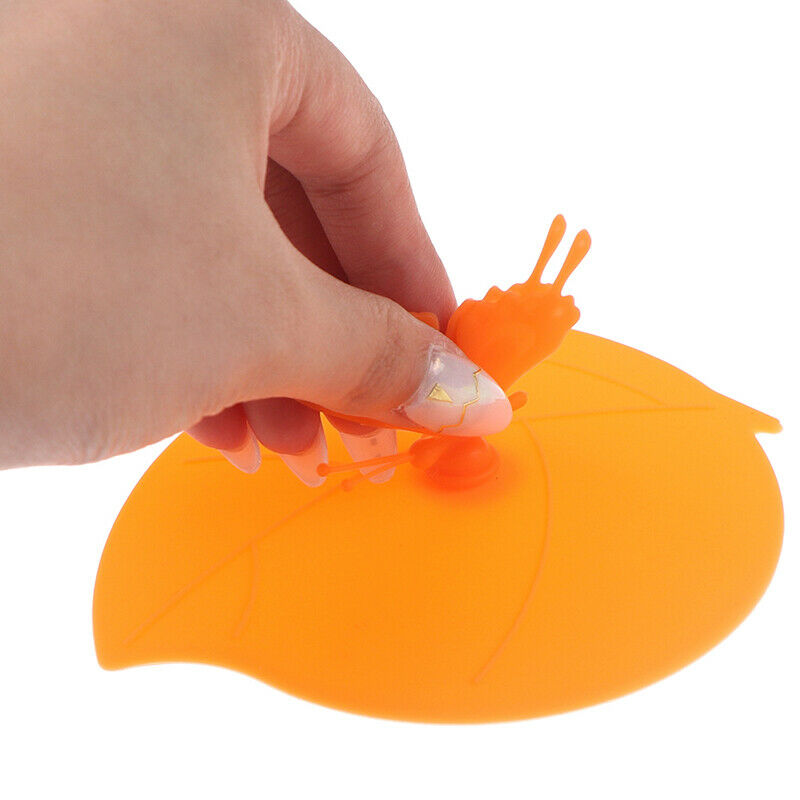 Colorful Butterfly Leaves Silicone Cup Cover Dustproof Glass Plastic Mug CapBDA