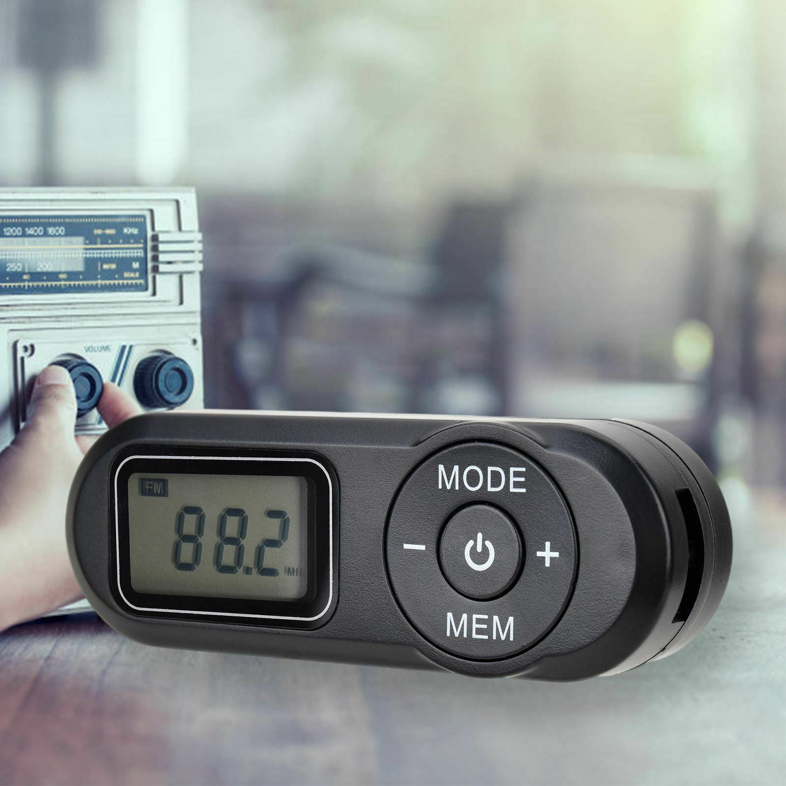 Portable Mini Retro FM Radio MP3 Player DSP with Headphones with Lanyard for