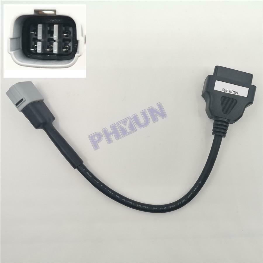 Motorcycle Scooter ATV OBD2 6 Pin 5 Needles Diagnostic Plug Cable For SUZUKI