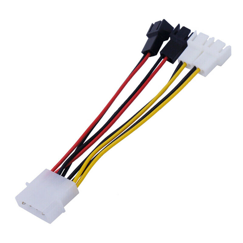 4-Pin Molex to 3-Pin fan Power Cable Adapter Connector 12v5vCooling Fan Cabl SJ