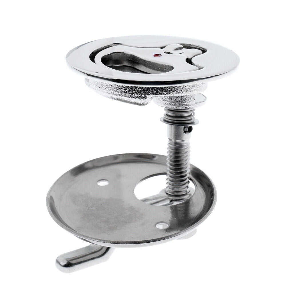 2Pcs 316 Stainless Steel 2" 50mm Boat Hatch Lift Ring Handle Lock Latch