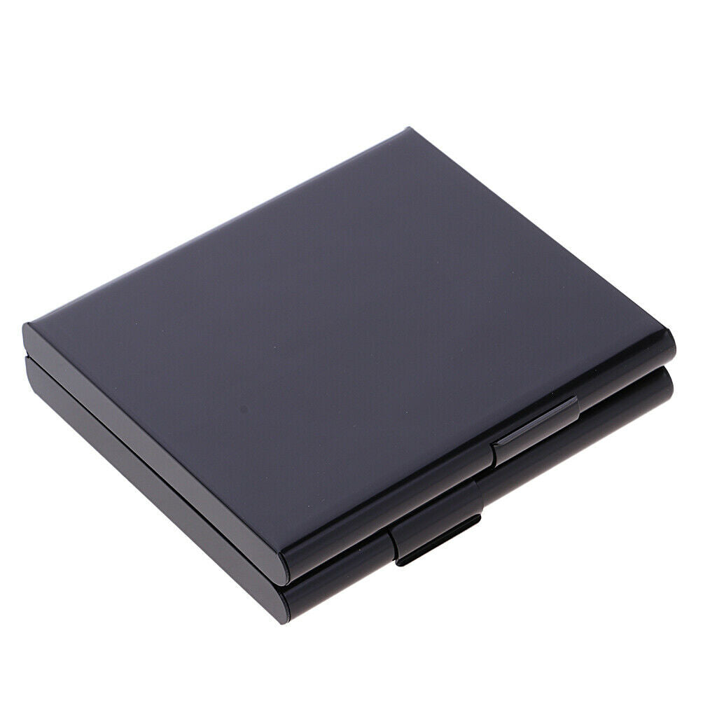 Cigarette Case Metal Box Holder Aluminum Case Double Side Waterproof Black